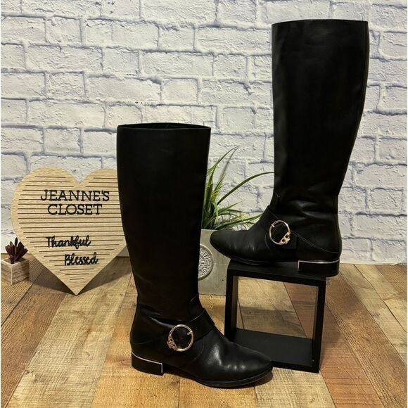 Tory Burch Black Sofia Riding Boots - Picture 2 of 14